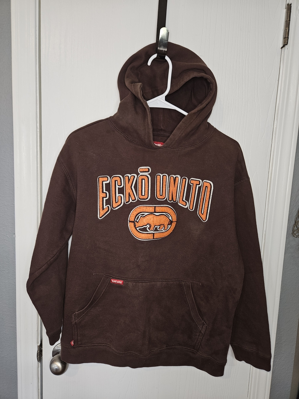 Ecko Unlimited Boys' Brown Logo Hoodie